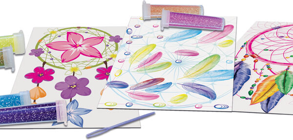 Creatieve knutselset 'Glitterende Schilderijen', in koffer