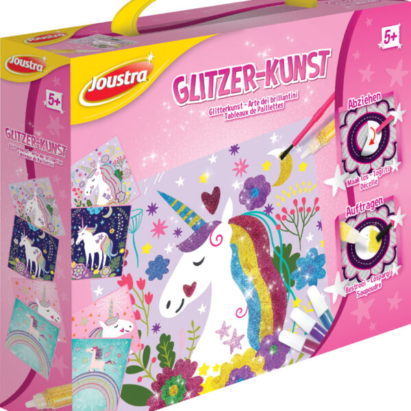 Glitterkunstkoffer met creatieve ontwerpdozen