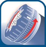 Tefal pluizentrimmer, blauw/wit.