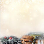 Geurend kerstmotief papier 'Winter Geur', A4-formaat.