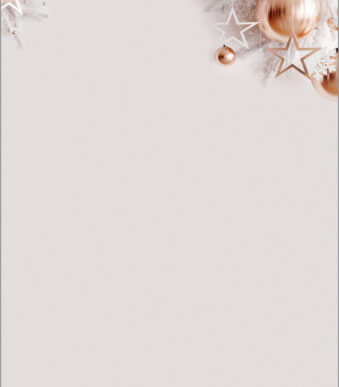 Kerstmotief-papier roségoud, A4-formaat