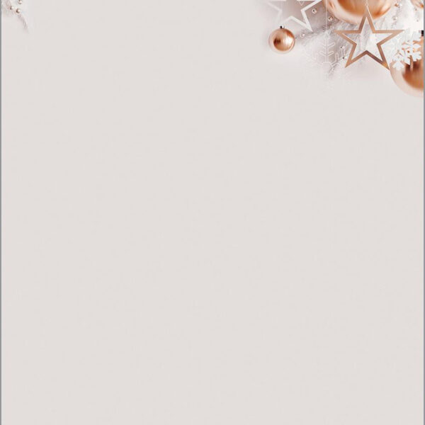 Kerstmotief-papier roségoud, A4-formaat