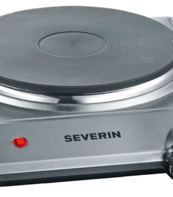 Severin kookplaat 1500 watt roestvrijstaal/zwart