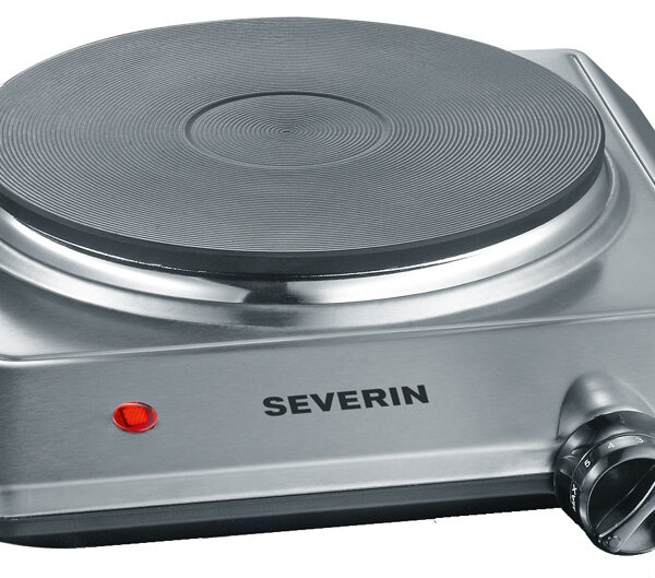 Severin kookplaat 1500 watt roestvrijstaal/zwart