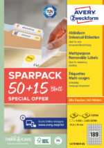 Universele etiketten, 25,4 x 10 mm