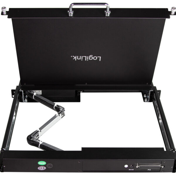 17" LCD KVM-console met KVM-switch, 1 poort, zwart