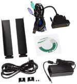 17" LCD KVM-console met KVM-switch, 1 poort, zwart