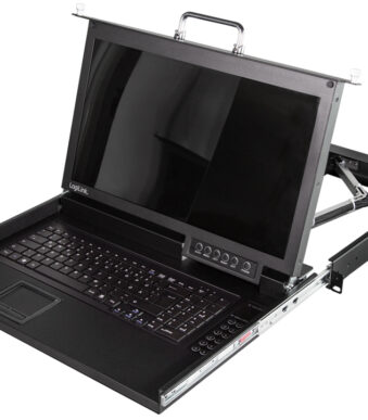 17" LCD KVM-console met KVM-switch, 8 poorten, zwart