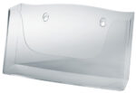 Acrylaat wandhouder voor brochures, liggend A4-formaat.