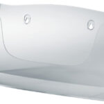 Acrylaat wandhouder voor brochures, liggend A4-formaat.