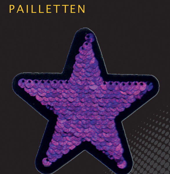 Omkeerbare paillettaster, lila-goud