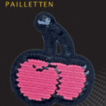 Omkeerbare pailletten kersen, roze-groen