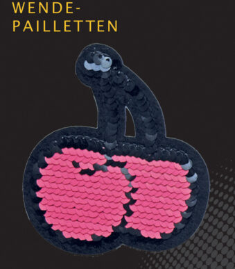 Omkeerbare pailletten kersen, roze-groen