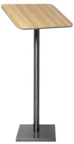 Securit menukaart-standaard, van hout en RVS