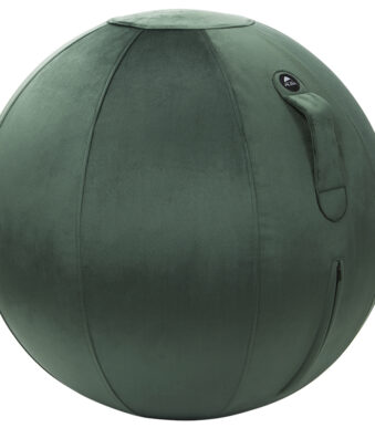 Zitbal 'MHBALL' van fluwelen stof, smaragdgroen
