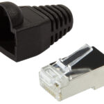 LogiLink RJ45-connector, categorie 5e, met knikbescherming, zwart