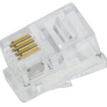LogiLink RJ10-connector voor plat-kabels, onbeschermd.