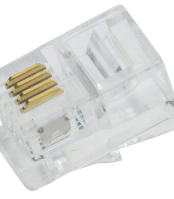 LogiLink RJ10-connector voor plat-kabels, onbeschermd.