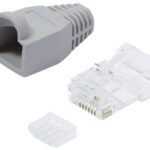 LogiLink RJ45 connector, categorie 6, onbeschermd, grijs