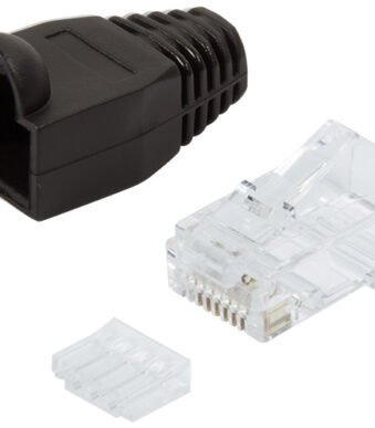 LogiLink RJ45-connectorstukje, categorie 6, onbeschermd, zwart