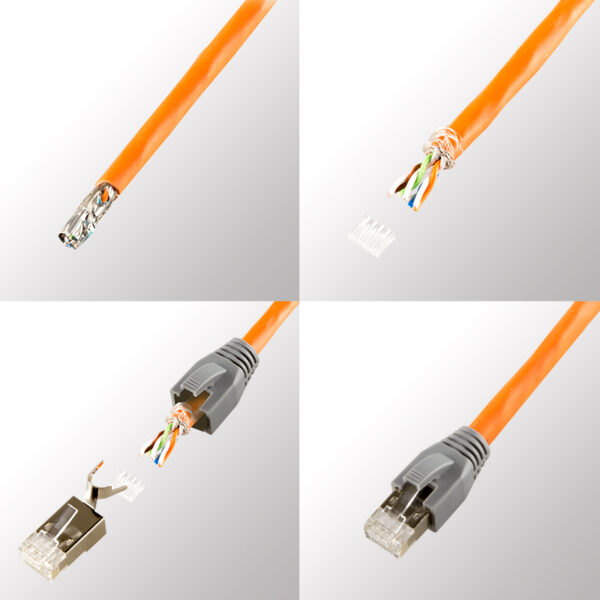LogiLink RJ45-connector, gecertificeerd voor Cat. 6A/Cat. 8.1, afgeschermd