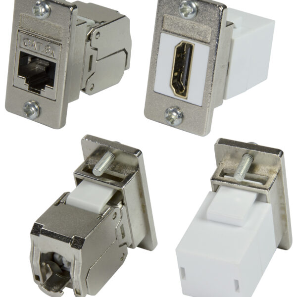 LogiLink inbouwbehuizing voor keystone-modules, zinkspuitgietwerk.