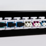 Optische vezelkoppeling, 2x SC-simplex, multi-mode, aquablauw