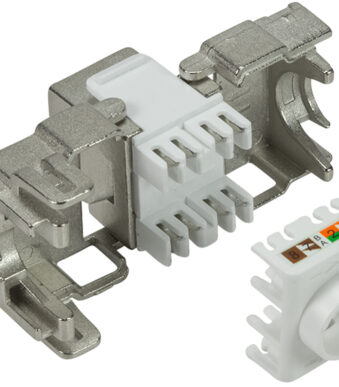 Afgeschermde Cat.6A aansluitmodule klasse EA, grijs