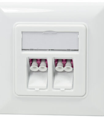 LogiLink koppelingsbox, 2 x LC-duplex-koppeling, wit