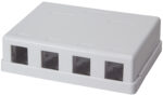 LogiLink opbouw-montagebehuizing voor 4 keystonepoorten, onbeschermd