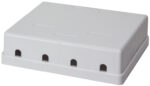 LogiLink opbouw-montagebehuizing voor 4 keystonepoorten, onbeschermd