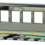 Stalen behuizing voor 8 keystonemodules, lichtgrijs