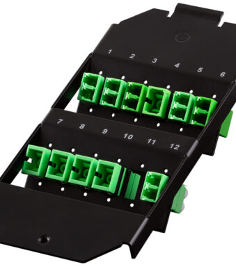 Vloerbasishouder voor 6 glasvezelkoppelingen