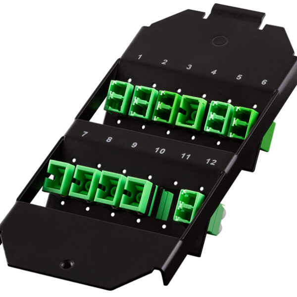 Vloerbasishouder voor 6 glasvezelkoppelingen