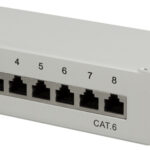 LogiLink Bureaubladpatchpaneel Cat.6, afgeschermd, 8 aansluitingen, grijs