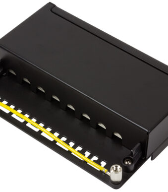 Desktop patchpaneel Cat. 6A, 8 poorten, zwart