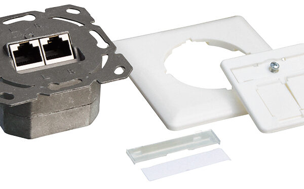 LogiLink aansluitdoos cat.6, 2x RJ45, zuiverwit