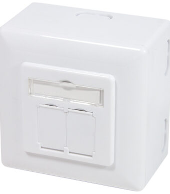 LogiLink opbouw- en inbouwdoos Categorie 6, 2x RJ45-aansluiting