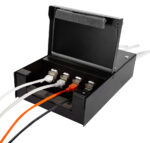 LogiLink kluisaansluitpunt behuizing, 4 aansluitingen, zwart