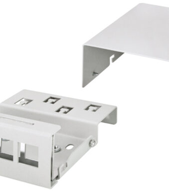 LogiLink consolidatiepunt-behuizing, 4-poorten, lichtgrijs.