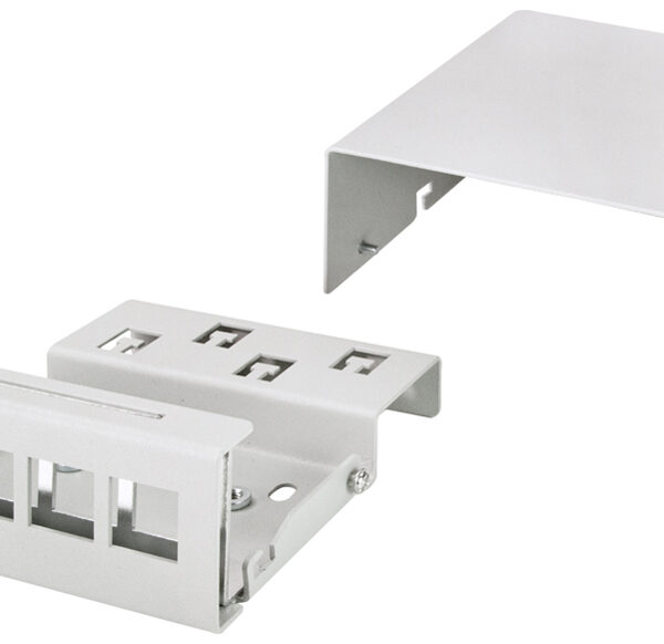 LogiLink consolidatiepunt-behuizing, 4-poorten, lichtgrijs.