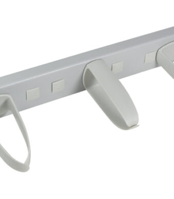 LogiLink 19 inch kabelgeleider, 1HE, met 5 flexibele haken, grijs