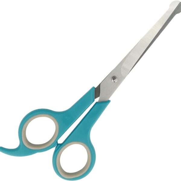 Vachtschaar voor huisdieren, rond, 170 mm, turkoois.