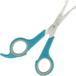 Vachtschaar voor huisdieren, rond, 15 cm, turkoois