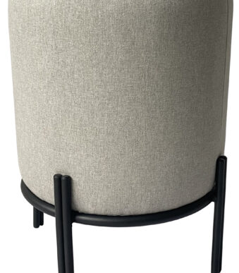 Krukje NEST, rond, stofbekleding: grijs