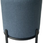 Stoelhok NEST, rond, stofbekleding: blauw