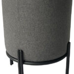 Krukje NEST, rond, stofbekleding: antracietgrijs