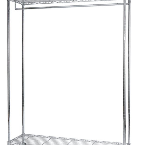 Mobiele garderobekast 'MOBI', chromen