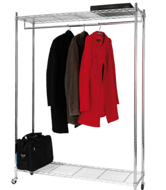 Mobiele garderobekast 'MOBI', chromen