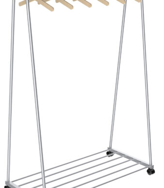 Kaplaststandaard 'Oslo', hoogte 1.780 mm, zilvergrijs